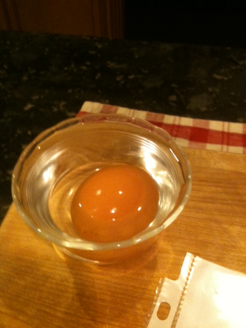 Let your egg come to room temp, then pour boiling water over it and let steep exactly one minute for a perfect coddled egg.