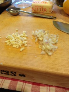 chopped garlic and shallots